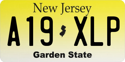 NJ license plate A19XLP