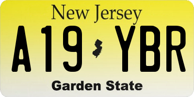 NJ license plate A19YBR