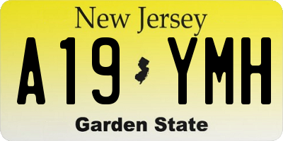 NJ license plate A19YMH