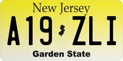 NJ license plate A19ZLI
