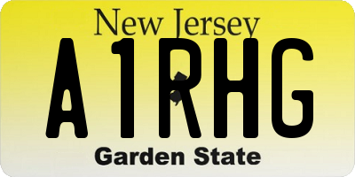 NJ license plate A1RHG