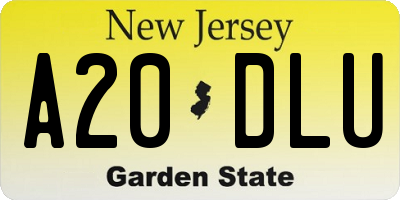 NJ license plate A20DLU
