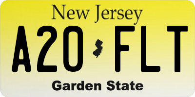 NJ license plate A20FLT