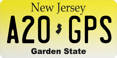 NJ license plate A20GPS