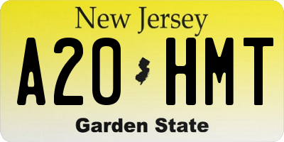 NJ license plate A20HMT