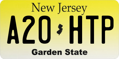 NJ license plate A20HTP