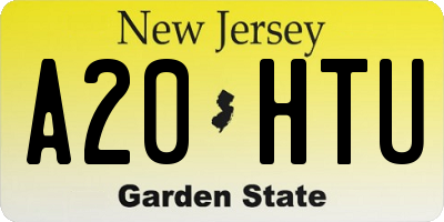NJ license plate A20HTU