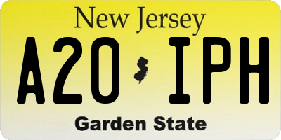 NJ license plate A20IPH