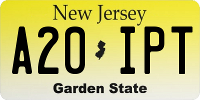 NJ license plate A20IPT