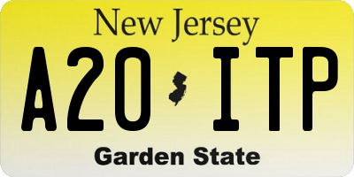 NJ license plate A20ITP