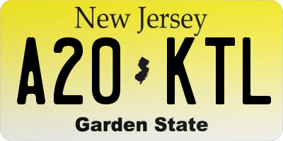 NJ license plate A20KTL