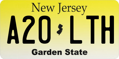 NJ license plate A20LTH