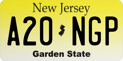 NJ license plate A20NGP