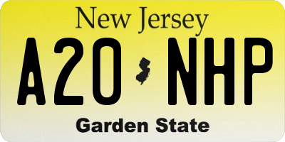 NJ license plate A20NHP