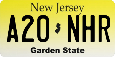 NJ license plate A20NHR
