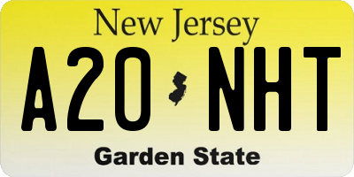 NJ license plate A20NHT