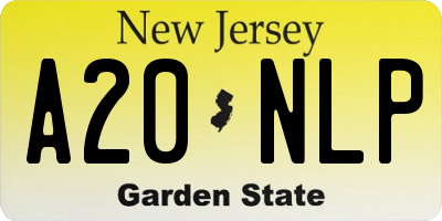 NJ license plate A20NLP