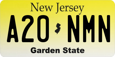 NJ license plate A20NMN