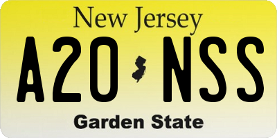 NJ license plate A20NSS