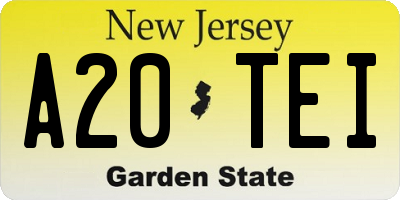 NJ license plate A20TEI