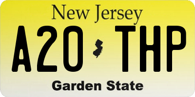 NJ license plate A20THP