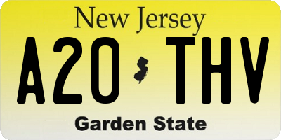 NJ license plate A20THV