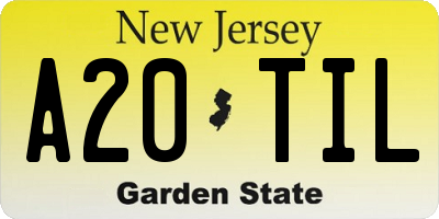 NJ license plate A20TIL