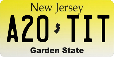 NJ license plate A20TIT