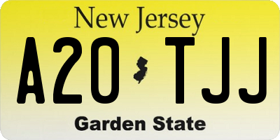 NJ license plate A20TJJ