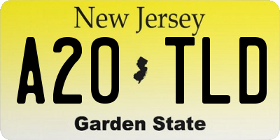 NJ license plate A20TLD
