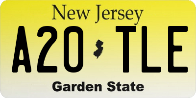 NJ license plate A20TLE
