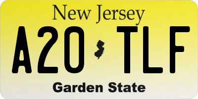 NJ license plate A20TLF