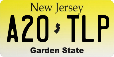 NJ license plate A20TLP