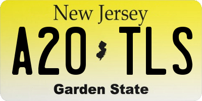 NJ license plate A20TLS