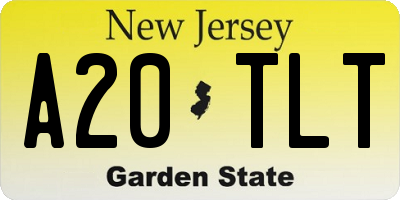 NJ license plate A20TLT