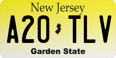 NJ license plate A20TLV