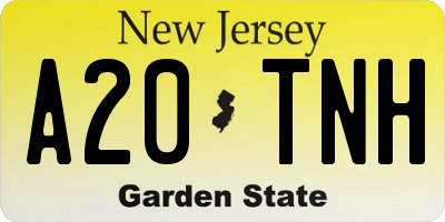 NJ license plate A20TNH