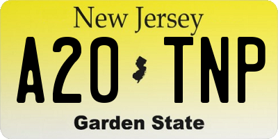 NJ license plate A20TNP