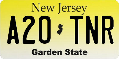 NJ license plate A20TNR
