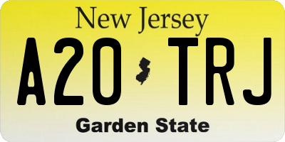 NJ license plate A20TRJ
