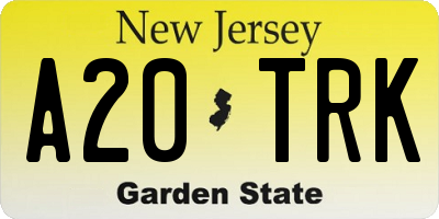 NJ license plate A20TRK