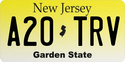 NJ license plate A20TRV