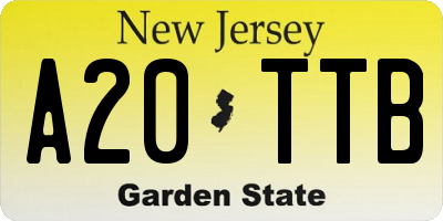 NJ license plate A20TTB