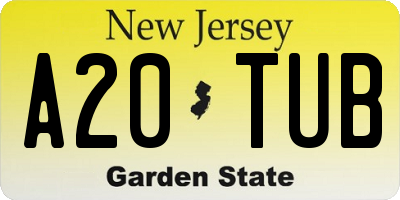 NJ license plate A20TUB