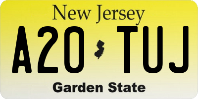 NJ license plate A20TUJ
