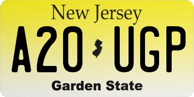 NJ license plate A20UGP