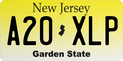 NJ license plate A20XLP