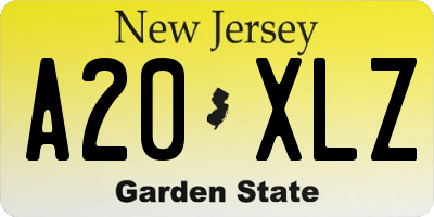 NJ license plate A20XLZ