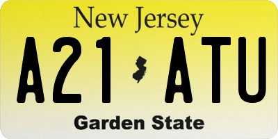 NJ license plate A21ATU