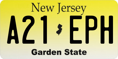 NJ license plate A21EPH